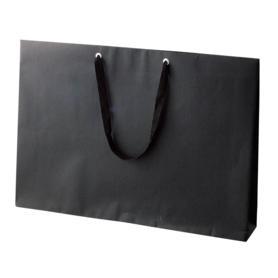 ショルダーバッグ ブラック無地紙袋 黒ひも〔ストエキオリジナル〕