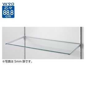 10R ガラス棚セット幅90cm インハングタイプ 8mm厚