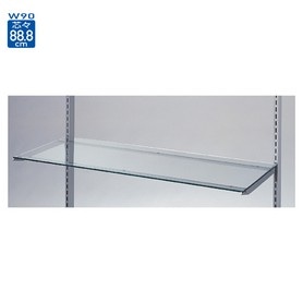 ガラス棚セット幅90cm インハングタイプ 8mm厚