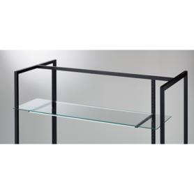 ガラス棚セット幅120cm オーバーハングタイプ 5mm厚
