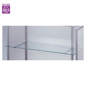 ガラス棚セット幅120cm オーバーハングタイプ 8mm厚
