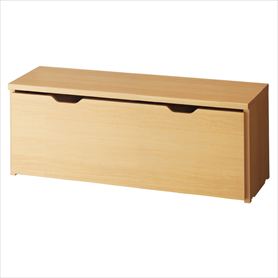 F-PANEL【センター／エンド兼用木製パネル幅120cmタイプ専用】コの字テーブル付き収納トロッコ〔ストエキオリジナル〕