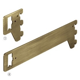 ミニ角バー(14×24mm角)用貫通式ブラケット アンティークゴールド