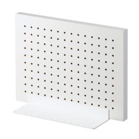 卓上両面有孔パネルスタンド 白＋ベース 白〔ストエキオリジナル〕