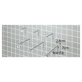 ネット用フック （φ5mm） クローム