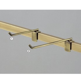 【5本】フックハンガー(直径6mm) アンティークゴールド〔ストエキオリジナル〕