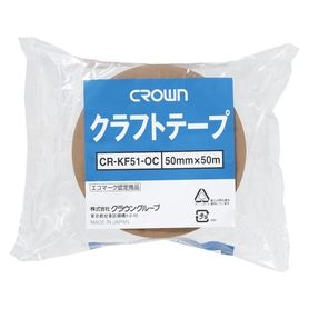クラフトテープ 50mm×50m 【CROWN】CR-KF51-OC