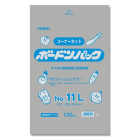 【100枚】HEIKO ボードンパック 厚み0.02mm コーナーカット ボードン袋 OPP袋 農作物用 青果用 防曇 防滴