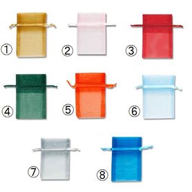 【10枚】HEIKO ヘイコー オーガンジーバッグ 平袋タイプ 巾着袋 M 13×17cm