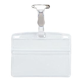 タッグ名札 プラクリ ヨコ名刺ループクリップ名札