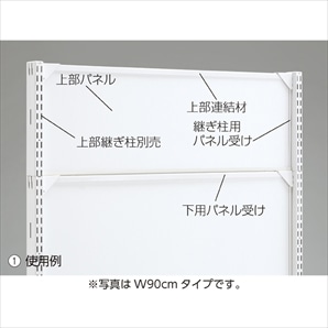 上部パネル 幅120cm ホワイト/BR50用〔ストエキオリジナル〕