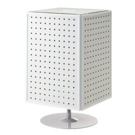 4面回転ネット什器〔ストエキオリジナル〕 4面回転ネット什器スリム ロングタイプ 白 ［ストエキオリジナル］