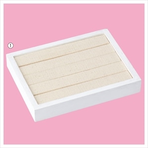 ウッドアクセサリートレイ リングディスプレイ台