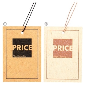 【300枚】クラフト値札(色糸付き)