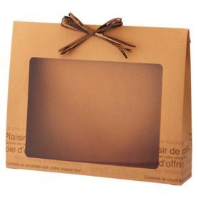 【10枚】窓付きギフトボックス カフェオレ