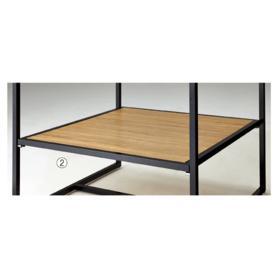 スクエアフレーム用中間棚セット 幅90×奥行90cm用 棚枠:ホワイト〔ストエキオリジナル〕