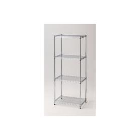 ワイヤーラック 奥行45cm 高さ151cm 4段 アジャスタータイプ 〔ストエキオリジナル〕