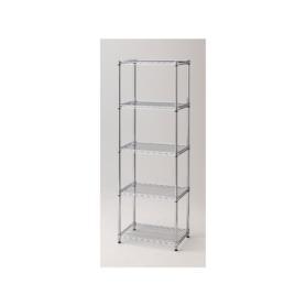 ワイヤーラック 奥行45cm 高さ181cm 5段 アジャスタータイプ 〔ストエキオリジナル〕