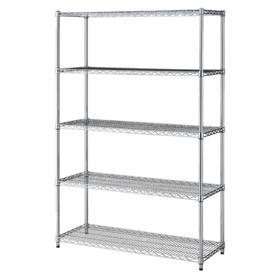 ワイヤーラック 奥行45cm 高さ181cm 5段 アジャスタータイプ 〔ストエキオリジナル〕