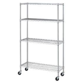 ワイヤーラック 奥行35cm 高さ159cm 4段 キャスター付き 〔ストエキオリジナル〕