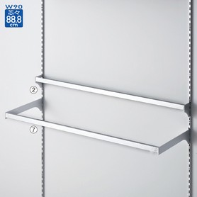 差し込み式ミニ角バーセット W90cm (スリット芯々88.8cm用) D3.5cm
