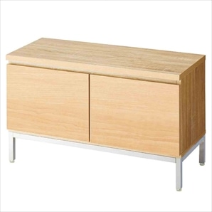 木製収納ボックス 幅90cm用クロームメッキ ロータイプ〔ストエキオリジナル〕