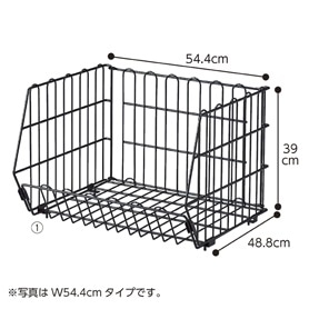 高機能型ジャンブルバスケット バラ売り専用オプション 幅86.4cm ブラック〔ストエキオリジナル〕