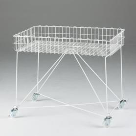 バスケットワゴン ホワイト〔ストエキオリジナル〕