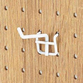 【10本】有孔パネル用フック(直径4mm) 白〔ストエキオリジナル〕