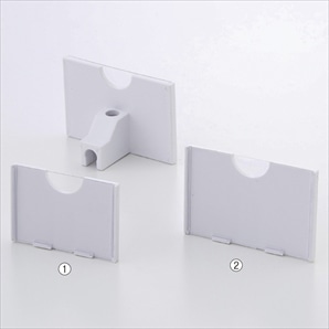 【10個】有孔パネル2段フック用カードホルダー直径4mm用スペーサー付き〔ストエキオリジナル〕