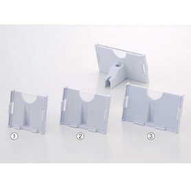 【10個】有孔パネル2段フック用PC値札ホルダー 直径4mm用スペーサー付き