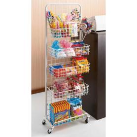 Amazon.co.jp: スキマ型ワゴン 幅59.5×奥行43×高さ159.5cm 白 1