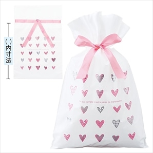 リボン付きギフトバッグ リトルハート