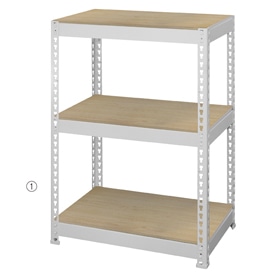 メタル&ウッドラック 幅61cm棚展開