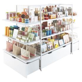 【什器セットまるごと購入】 SF強化型両面タイプ 幅120×高さ150cm ホワイト エンドネットセット