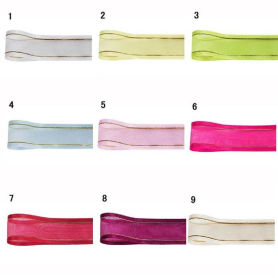 青山リボン シェアーサテンゴールドエッジ 10mm幅×30m