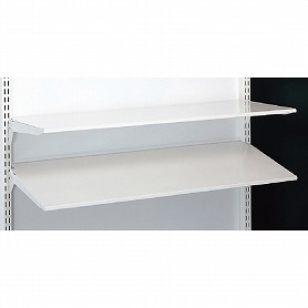 薄型スチール棚セット 2段可変式 幅90cm ホワイト