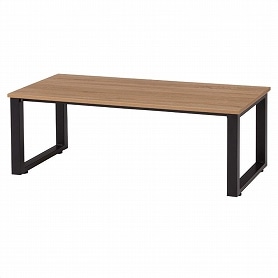 センターテーブル ブラック脚×古木調 木製