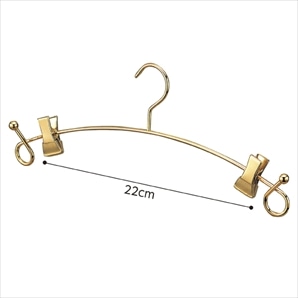 スチール製ランジェリーハンガー ゴールド
