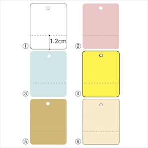 【500枚】カラー値札(色糸付き)