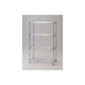 ワイヤーラック ローコスト 奥行45cm 高さ151cm 4段 アジャスタータイプ 〔ストエキオリジナル〕