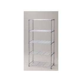 ワイヤーラック ローコスト 奥行45cm 高さ181cm 5段 アジャスタータイプ 〔ストエキオリジナル〕