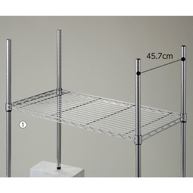 ワイヤーラック スチールカゴ棚 D45cmタイプ〔ストエキオリジナル
