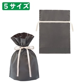 【20枚】 フロストギフトバッグ リボン付き ブラウン