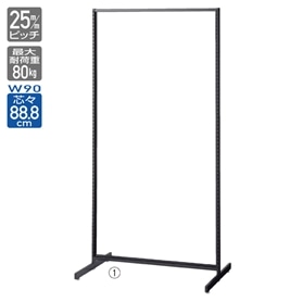 SF90中央両面セミスリム幅90×高さ180cm ブラック〔ストエキオリジナル〕