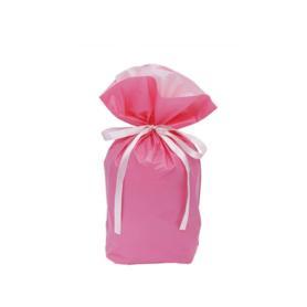【20枚】梨地リボン付きギフトバッグ ピンク