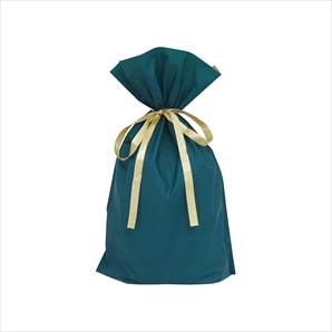 【20枚】梨地リボン付きギフトバッグ ダークグリーン