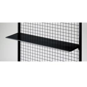 薄型スチール棚セット 2段可変式 W120cm ブラック〔ストエキオリジナル〕