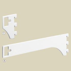 ミニ角バー(14×24mm角)用貫通式ブラケット ホワイト