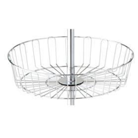 回転ハンガースタンド 円型フック/円型カゴセット〔ストエキオリジナル〕